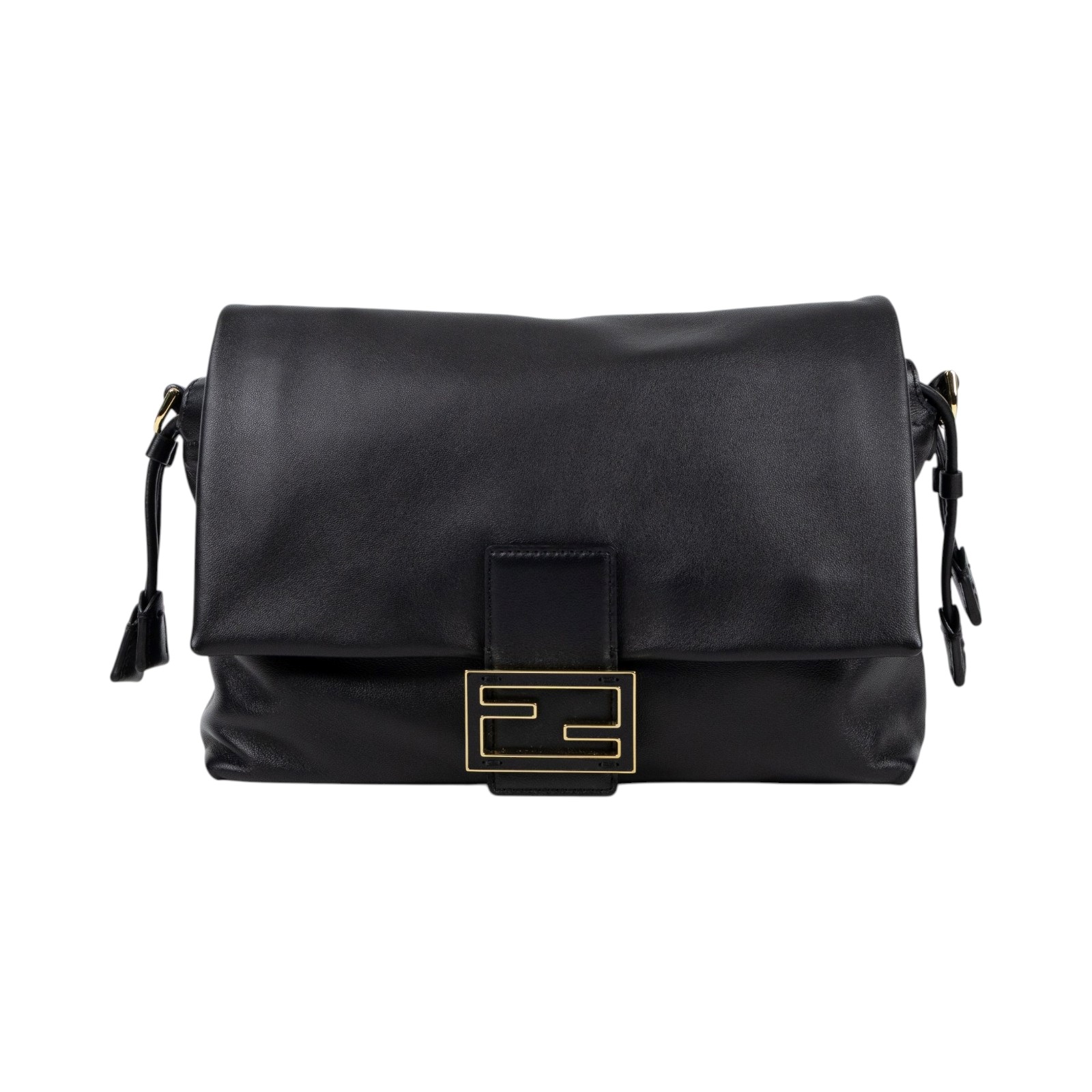 芬迪 FENDI Mamma Baguette FF 中款 肩背包 手提包 8BR833AQ0D 黑羊Mamma Baguette中型 原廠盒子/防塵袋/背帶2