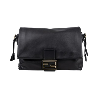 芬迪 FENDI Mamma Baguette FF 中款 肩背包 手提包 8BR833AQ0D 黑羊Mamma Baguette中型 原廠盒子/防塵袋/背帶2