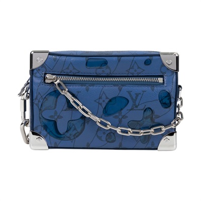 路易威登 LOUIS VUITTON Mini Soft Trunk 肩背包 斜背包 M22588 晶片款 深藍水滴Mini Soft Trunk 防塵袋