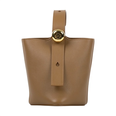 羅意威 LOEWE Mini Pebble Bucket bag 肩背 手提水桶包 AANBBBMX01 棕色PEBBLE BUCKET 防塵袋/背帶