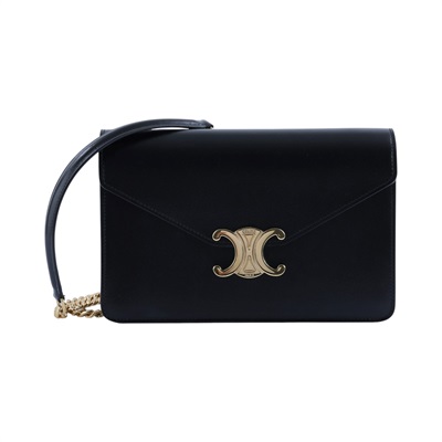 思琳 CELINE Margo WOC 飾鍊錢包 10L033DPV 黑色信封凱旋WOC 無附屬品