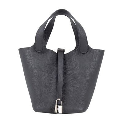 愛馬仕 Hermes Picotin Lock 18 菜籃子包 銀色五金 石板灰色 H056289CK85 /WAC 009 AT  原廠盒子/防塵袋/購買明細/鎖組