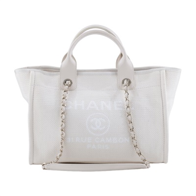 香奈兒 CHANEL 海灘包 小型 AS3257 晶片款 米白海灘包MM 防塵袋/內袋