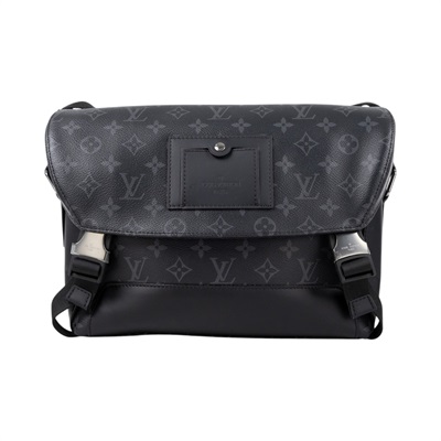 路易威登 LOUIS VUITTON Messenger PM Voyager Eclipse帆布 肩背 郵差包 黑色 M40511  防塵袋