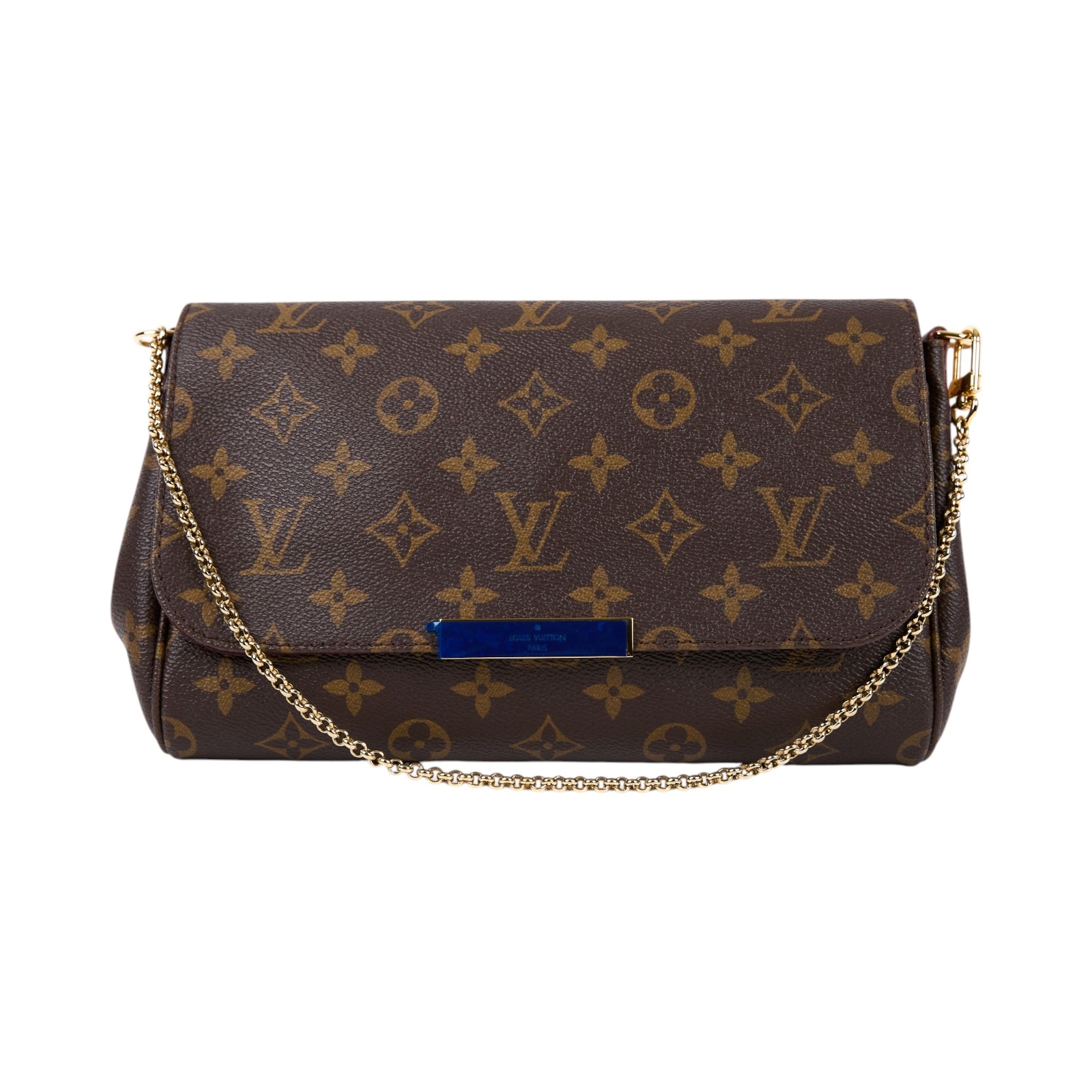 路易威登 LOUIS VUITTON Favorite MM 經典帆布 鍊條肩背包 M40718 原花FAVORITE MM 防塵袋/背帶/購買證明
