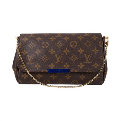 路易威登 LOUIS VUITTON Favorite MM 經典帆布 鍊條肩背包 M40718 原花FAVORITE MM 防塵袋/背帶/購買證明