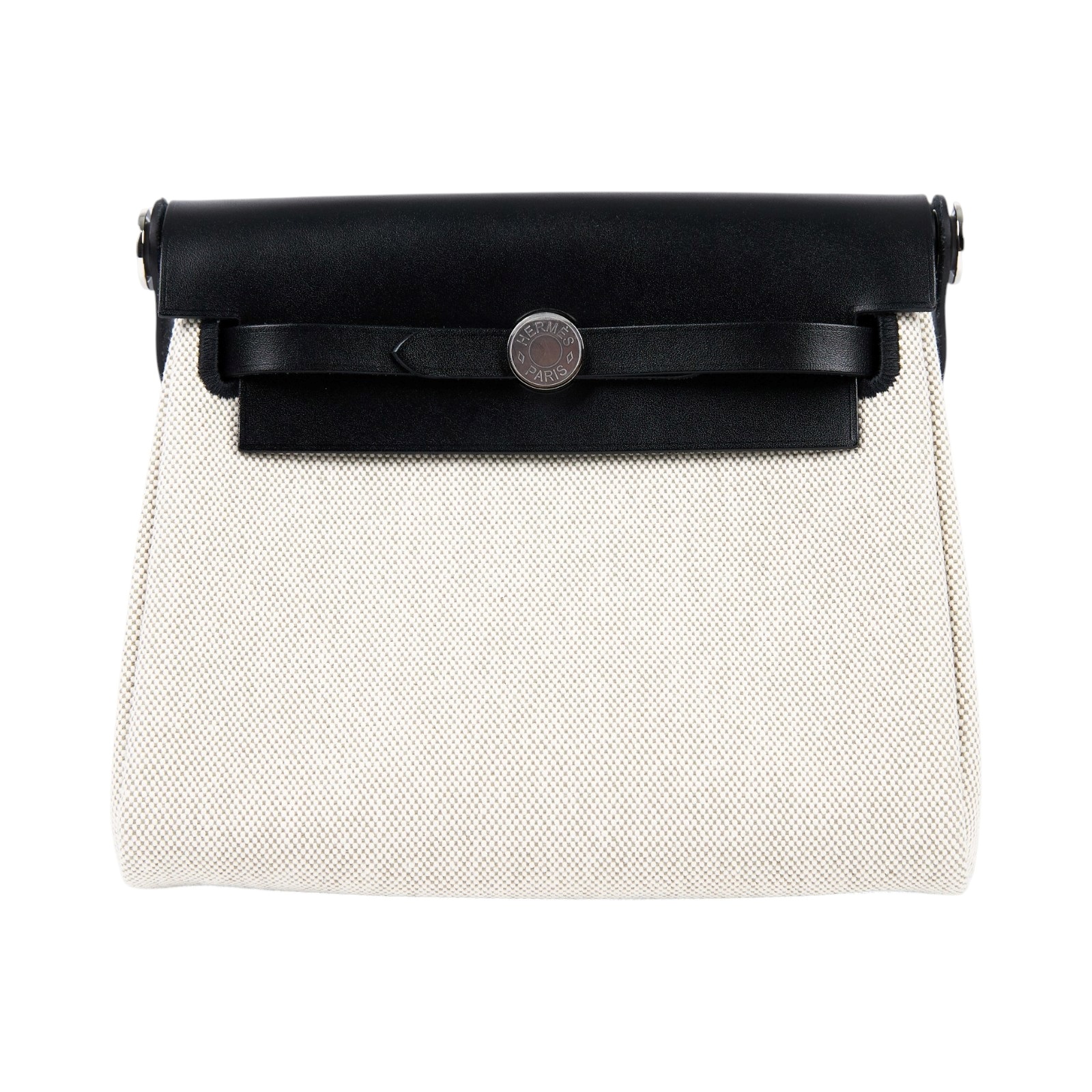 愛馬仕 Hermes Herbag Zip 20 銀色五金 Écru Amande Noir H085414CKAH /K TS 012 AU  防塵袋/原廠盒子/購買證明