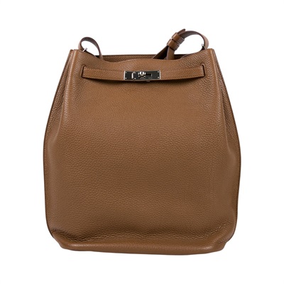 愛馬仕 Hermes So-Kelly Bag 凱莉水桶包 26 SOKL26 □M 31E 咖色SO KELLY 26 防塵袋