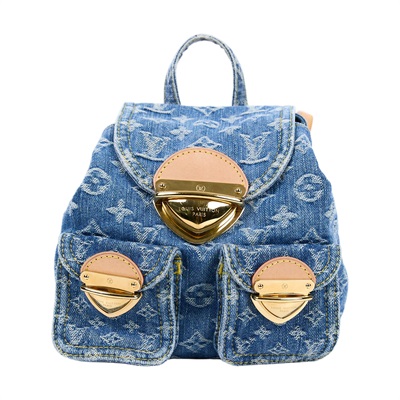 路易威登 LOUIS VUITTON Venice 雙肩包 後背包 M46836 晶片款 藍牛仔後背包 防塵袋