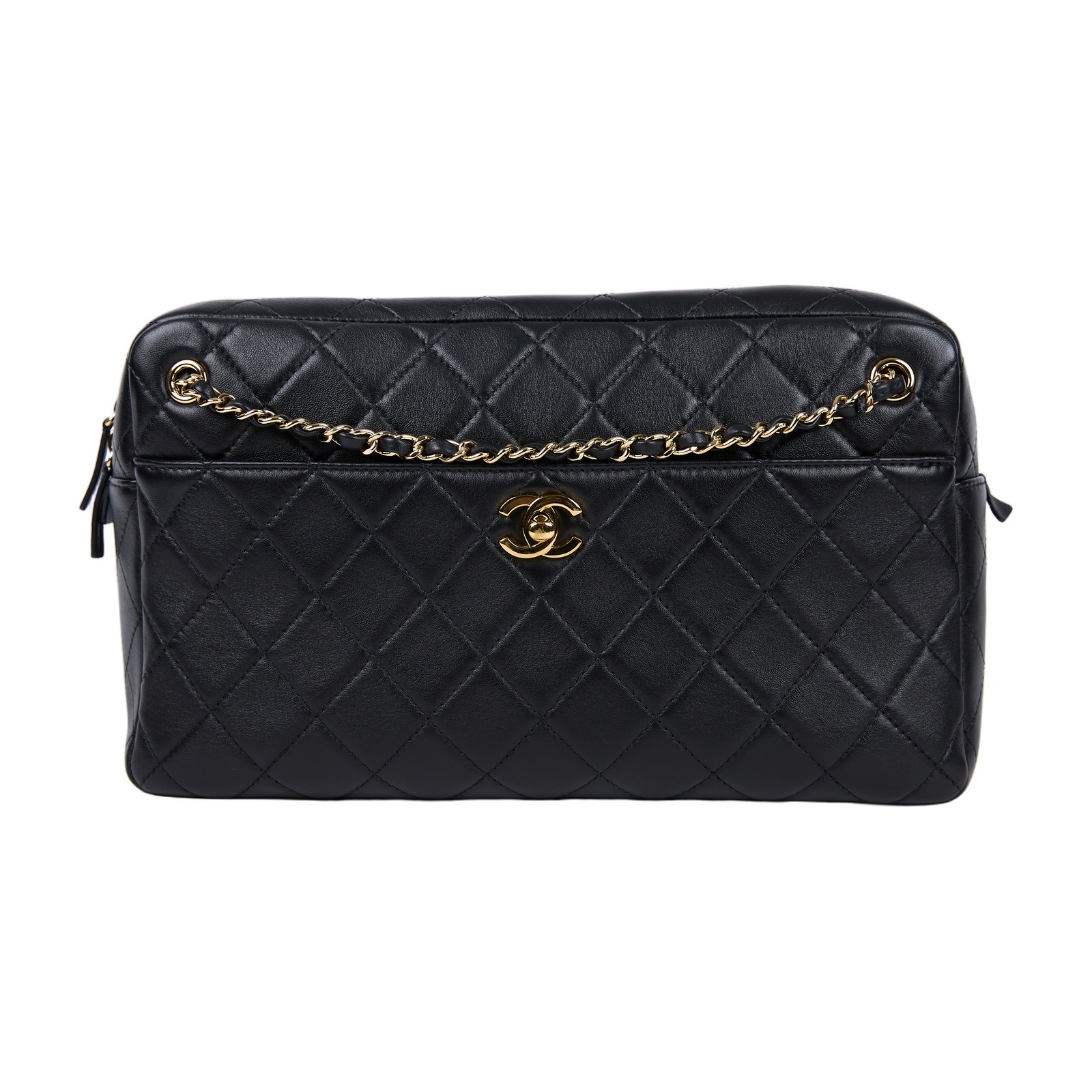香奈兒 CHANEL 特大型 相機包 肩背包 AS6444 晶片款 黑特大型相機包 防塵袋/原廠盒子