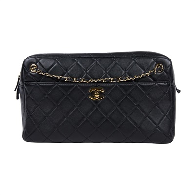 香奈兒 CHANEL 特大型 相機包 肩背包 AS6444 晶片款 黑特大型相機包 防塵袋/原廠盒子
