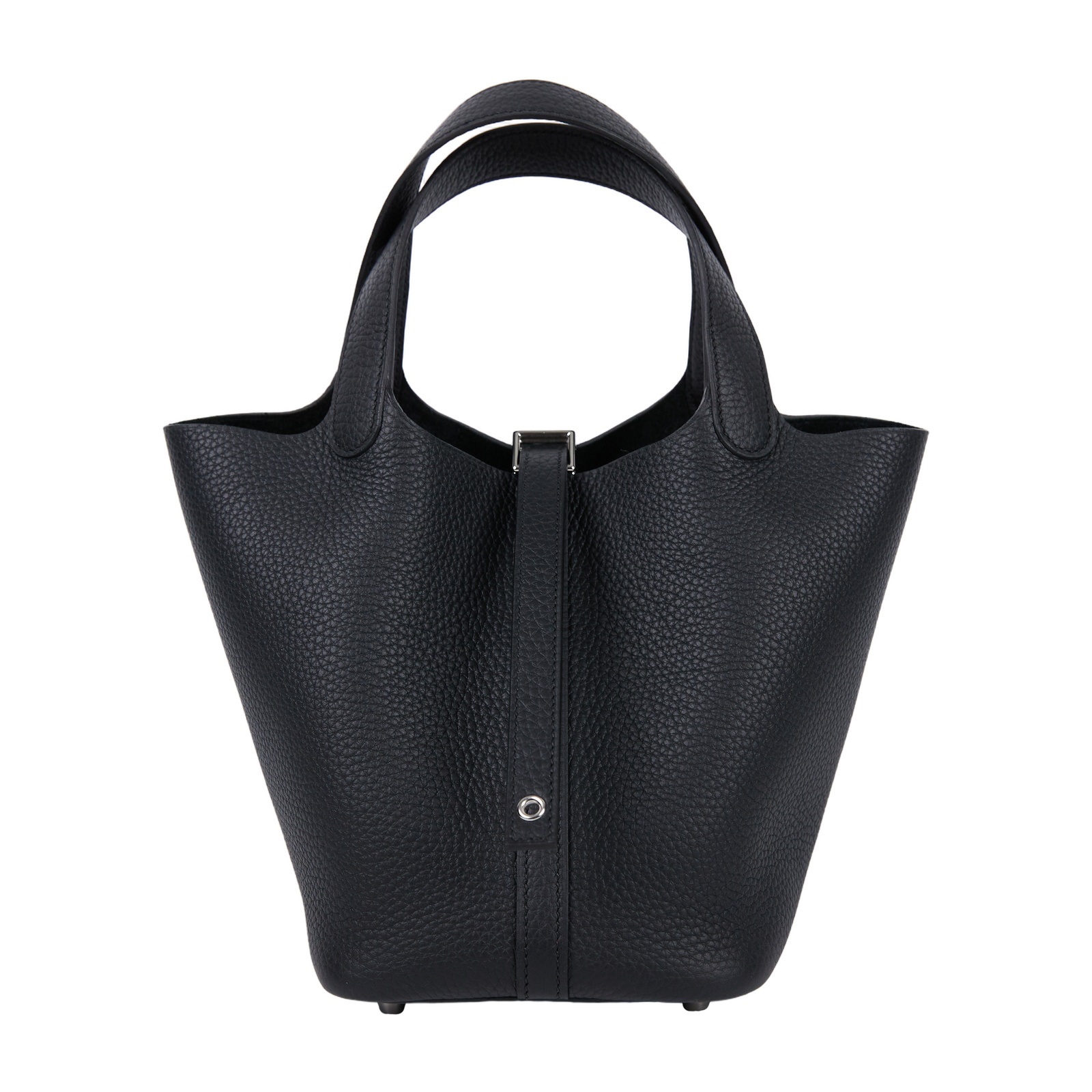 愛馬仕 Hermes Picotin Lock 18 菜籃子包 銀色五金 黑色 H056289CK89 /  防塵袋/原廠盒子/鎖組/購買證明