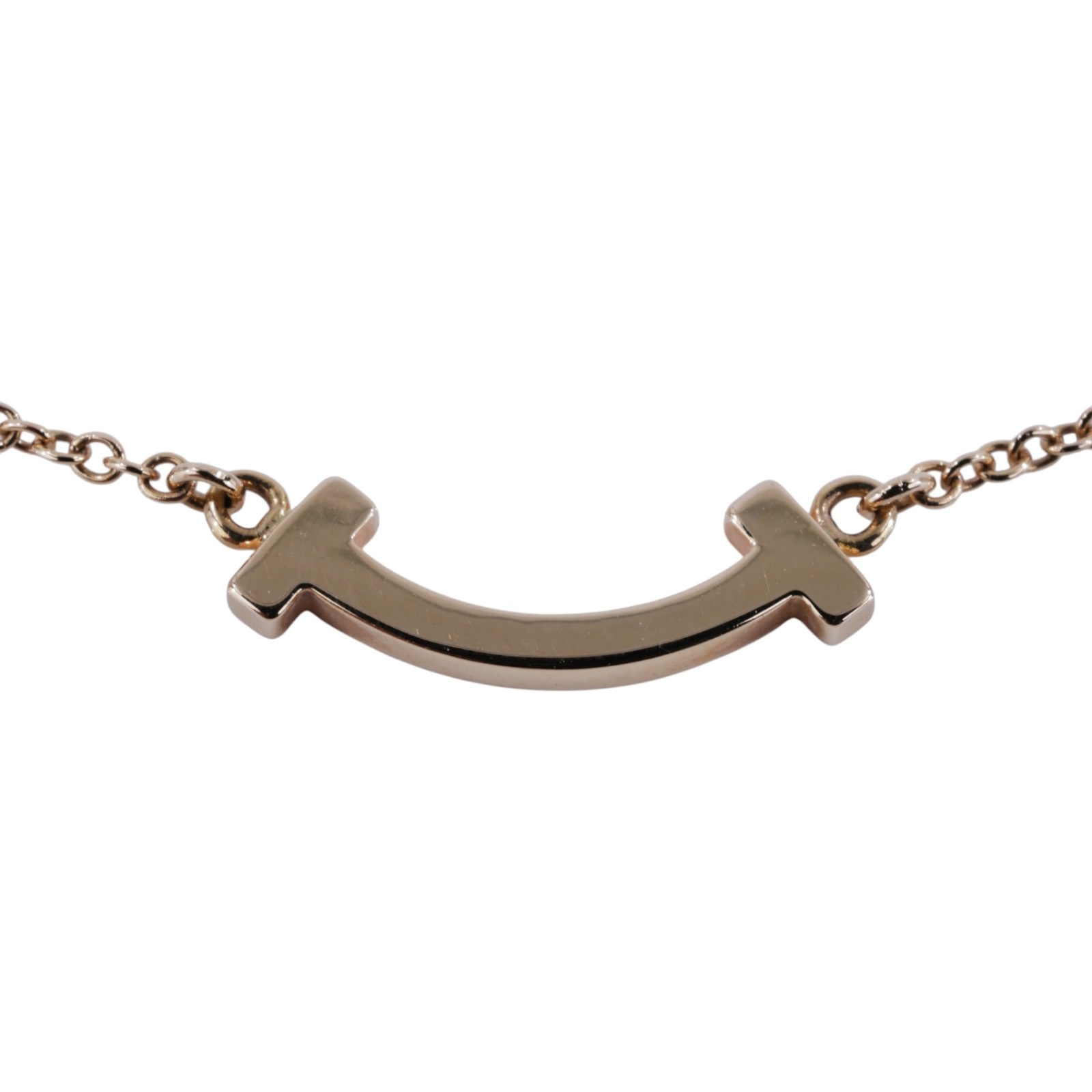 蒂芙尼 TIFFANY＆CO. Tiffany T Smile 18K 金 微笑項鍊 迷你 62617640  原廠盒子