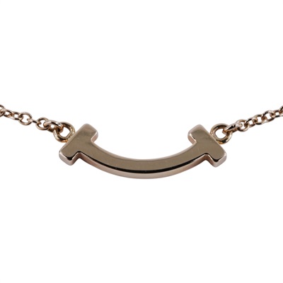 蒂芙尼 TIFFANY＆CO. Tiffany T Smile 18K 金 微笑項鍊 迷你 62617640  原廠盒子