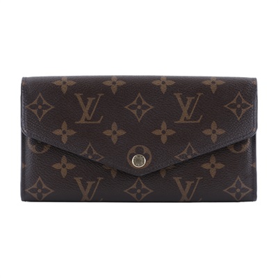 路易威登 LOUIS VUITTON Sarah 錢包 口蓋長夾 棕色 M60531 晶片款 原花SARAH長夾(撞針斷一根) 原廠盒子/防塵袋