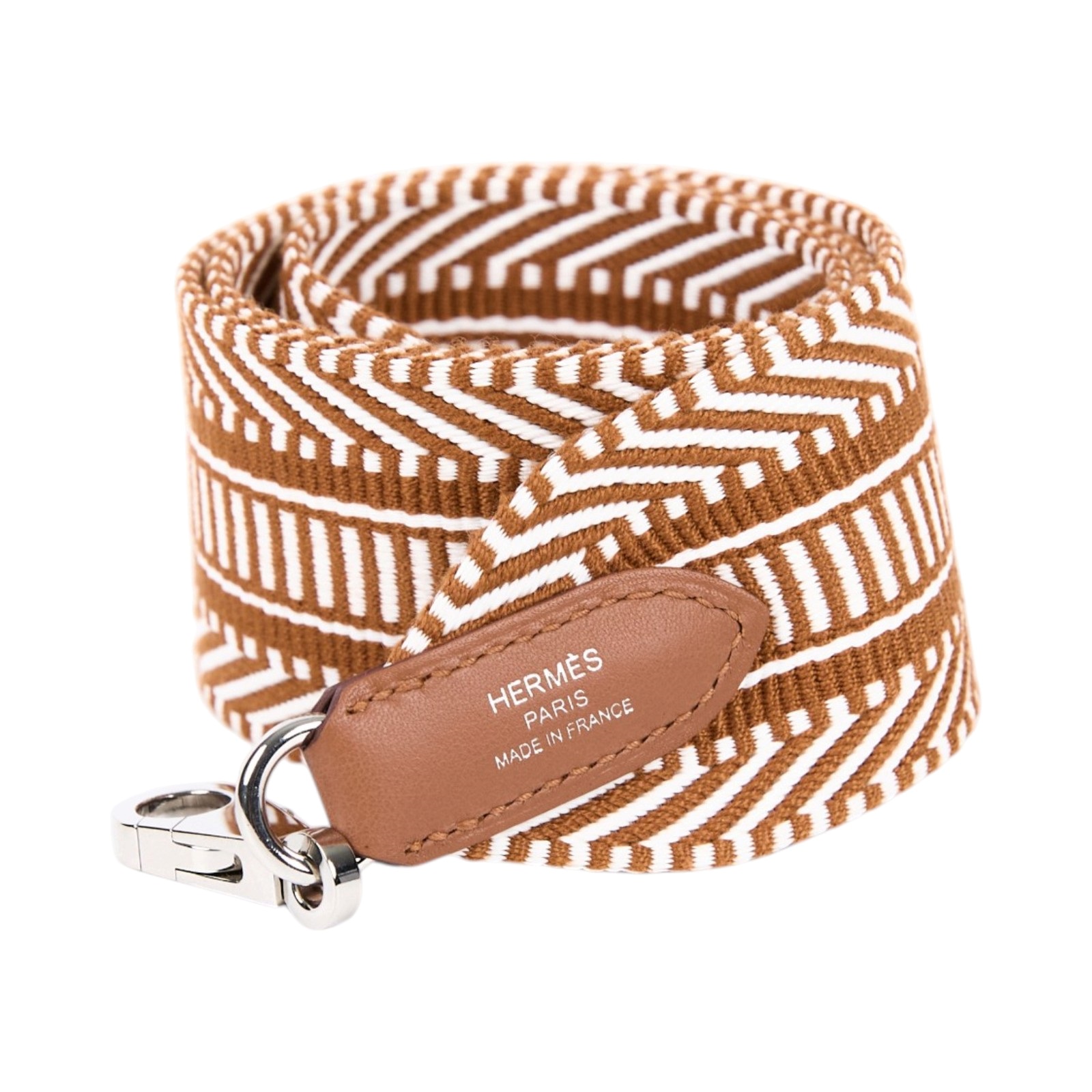 愛馬仕 Hermes Sangle Cavale 50 mm 包包背帶 Écru/Beige/Gold配色 金色金屬配件 H073651CCAA070 GSA002XX  防塵袋
