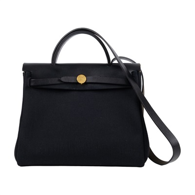 愛馬仕 Hermes Herbag Zip 31 HER31 Z TS 001 AU Z刻 黑金HERBAG31 防塵袋/鎖組/內袋