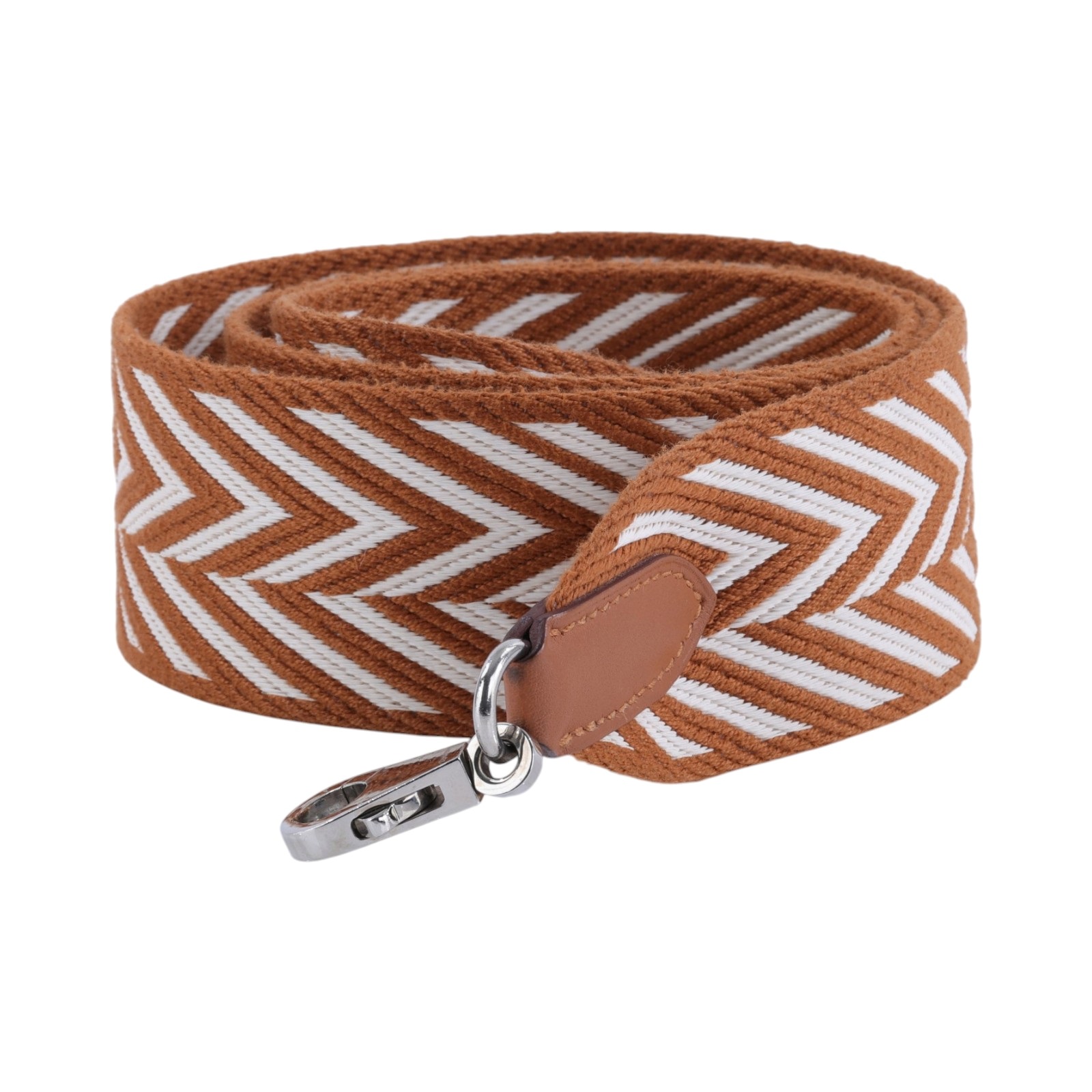 愛馬仕 Hermes Sangle zigzag 肩帶 背帶 50mm  DSA010XX D刻 棕Sangle zigzag背帶 防塵袋