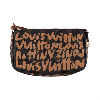 路易威登 LOUIS VUITTON Monogram Graffiti Pochette Accessoires 麻將包 M92193  無附屬品
