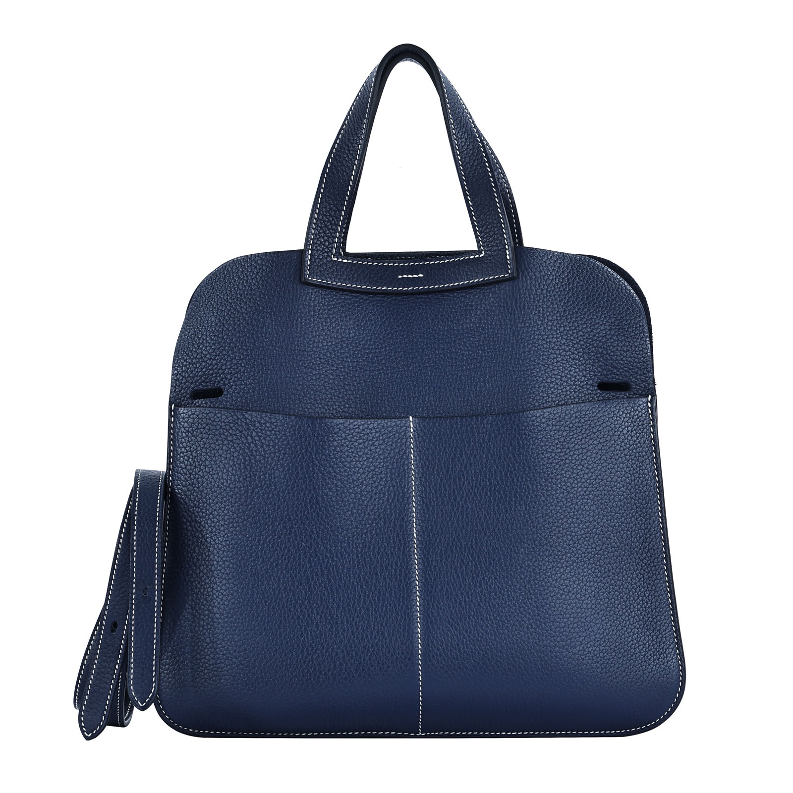 愛馬仕 Hermès Halzan 31 牛皮手拿 手提 肩背 斜背包 HZ31 □R刻 藍HALZAN31 防塵袋/背帶