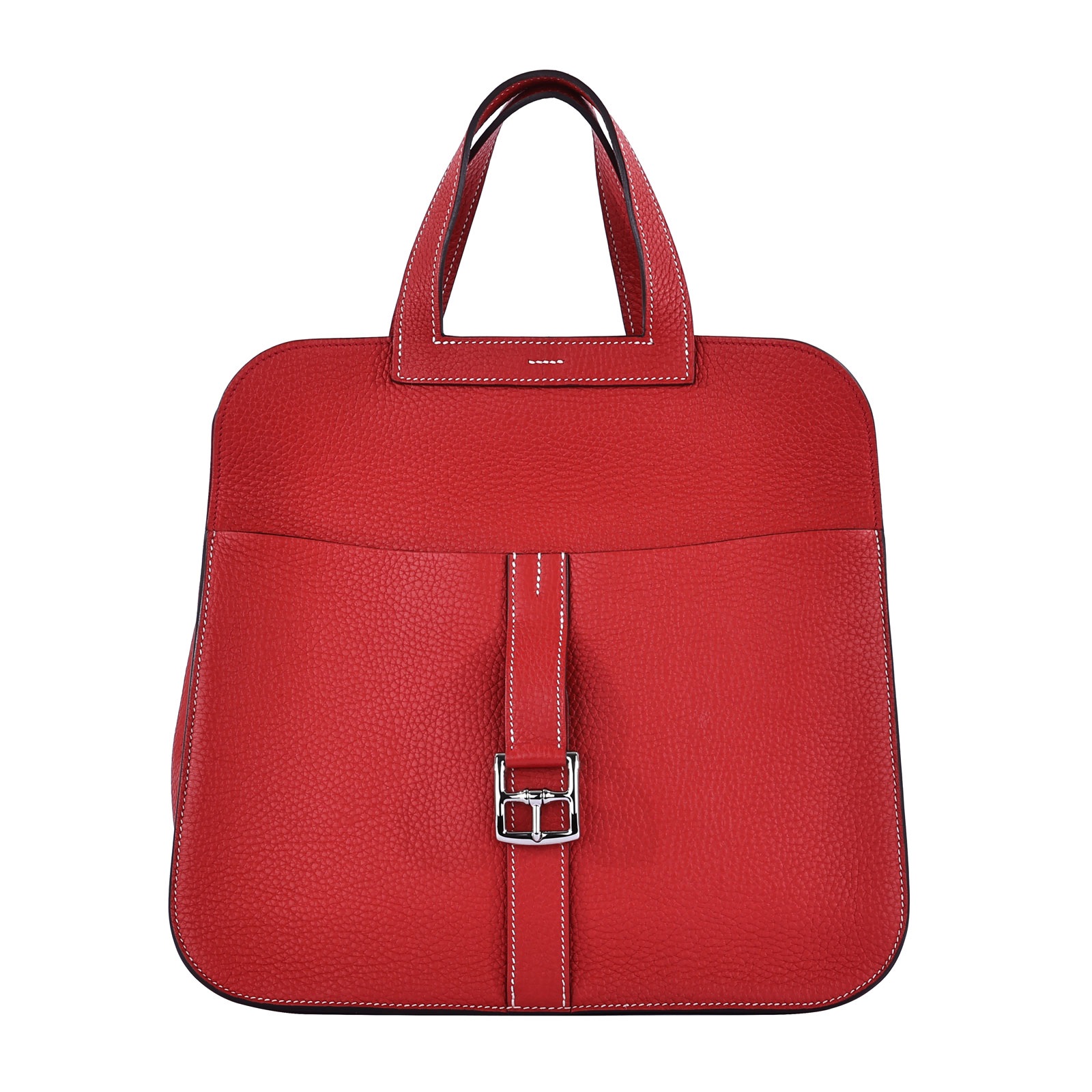 愛馬仕 Hermès Halzan 31 牛皮手拿 手提 肩背 斜背包 HZ31 X刻 紅HALZAN31 原廠盒子/防塵袋/背帶