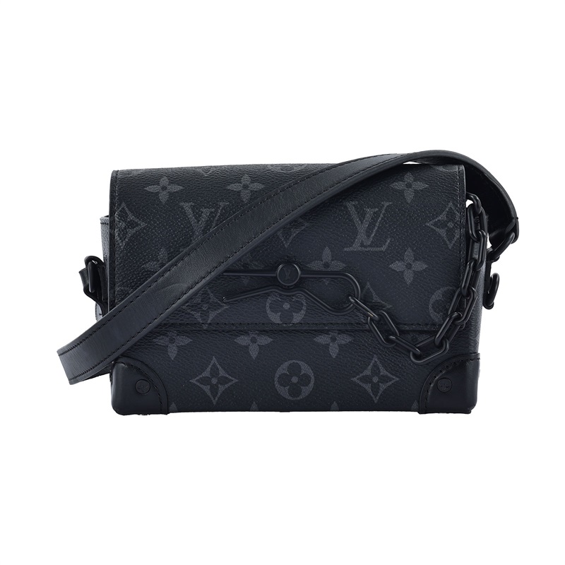 路易威登 LOUIS VUITTON Steamer 隨身錢包 肩背 Eclipse塗層帆布 黑色 M81783 晶片款  Steamer 原廠盒子/防塵袋