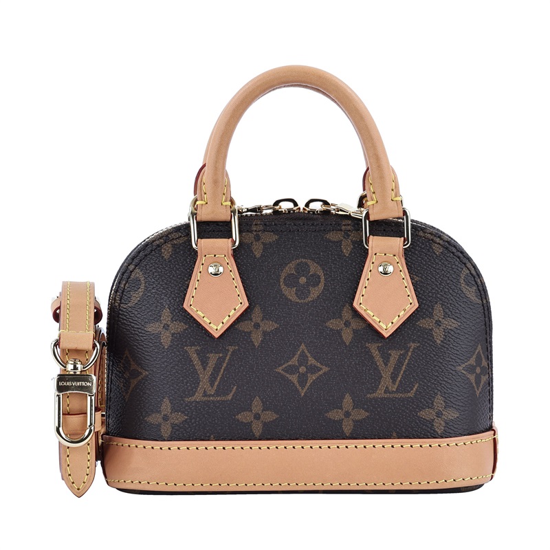 路易威登 LOUIS VUITTON Nano Alma 貝殼包 經典帆布 M82717 晶片款 原花Nano Alma 原廠盒子/防塵袋/購買證明/背帶