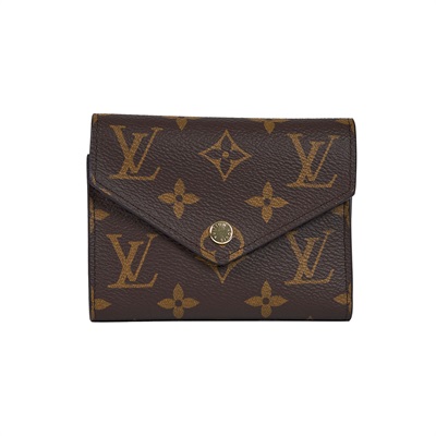 路易威登 LOUIS VUITTON Victorine 錢包 塗層帆布 紫紅色 M41938 晶片款 紫紅色Victorine 錢包 原廠盒子/防塵袋