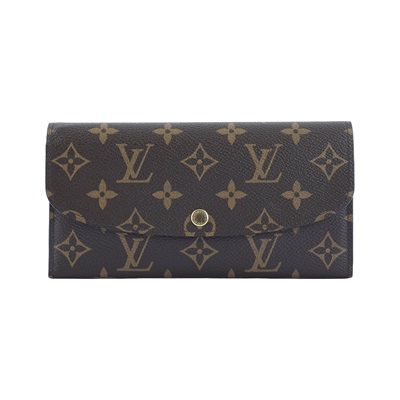 路易威登 LOUIS VUITTON Emilie 長夾 經典帆布 芭蕾粉色 M61289 晶片款 原花內粉EMILIE長夾 原廠盒子/防塵袋/購買證明