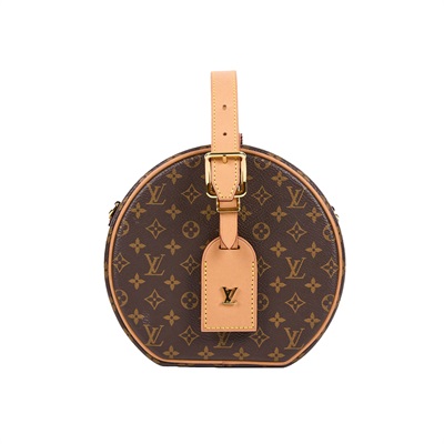 路易威登 LOUIS VUITTON Petite Boite Chapeau 帆布 手提 斜背包 M43514 棕原花PETITE BOITE CHAP 背帶
