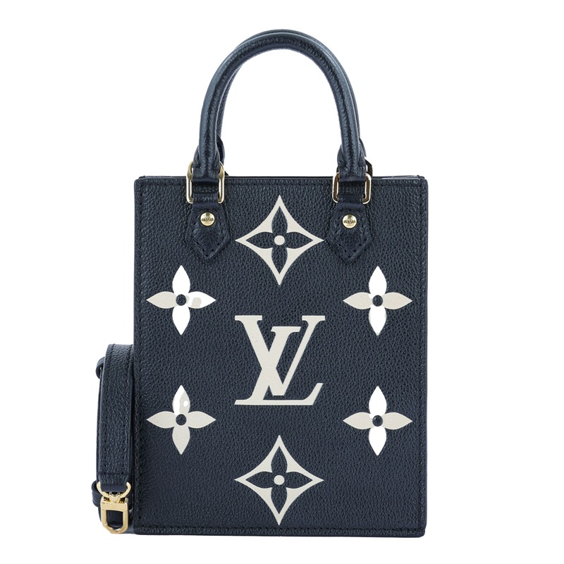 路易威登 LOUIS VUITTON Petit Sac Plat 斜背琴譜包 黑色 米色 M81416 晶片款  原廠盒子/防塵袋/背帶