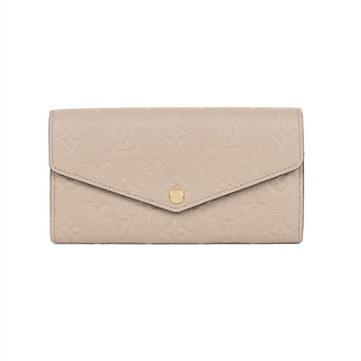 路易威登 LOUIS VUITTON Sarah 錢包 信封式 長夾 斑鳩灰 M82256 晶片款 斑鳩灰掀蓋長夾 原廠盒子/防塵袋