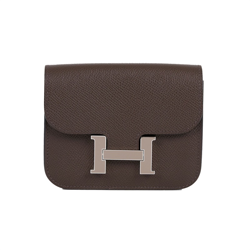 愛馬仕 Hermès Constance Bag Epsom 康康包 短夾 Slim  CNSLIM B刻/色號4C  原廠盒子/防塵袋/國外購買證明