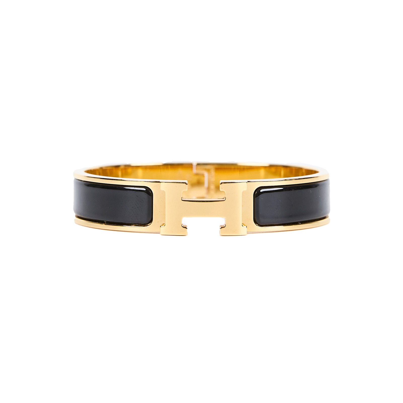 愛馬仕 Hermès Clic H PM 手環 CLICHBPM FL 01 39 黑金CLIC H手環PM 原廠盒子/防塵袋