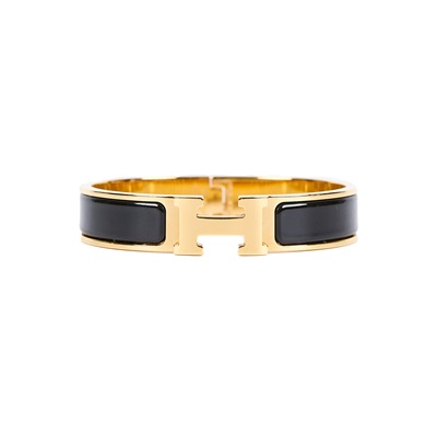 愛馬仕 Hermès Clic H PM 手環 CLICHBPM FL 01 39 黑金CLIC H手環PM 原廠盒子/防塵袋