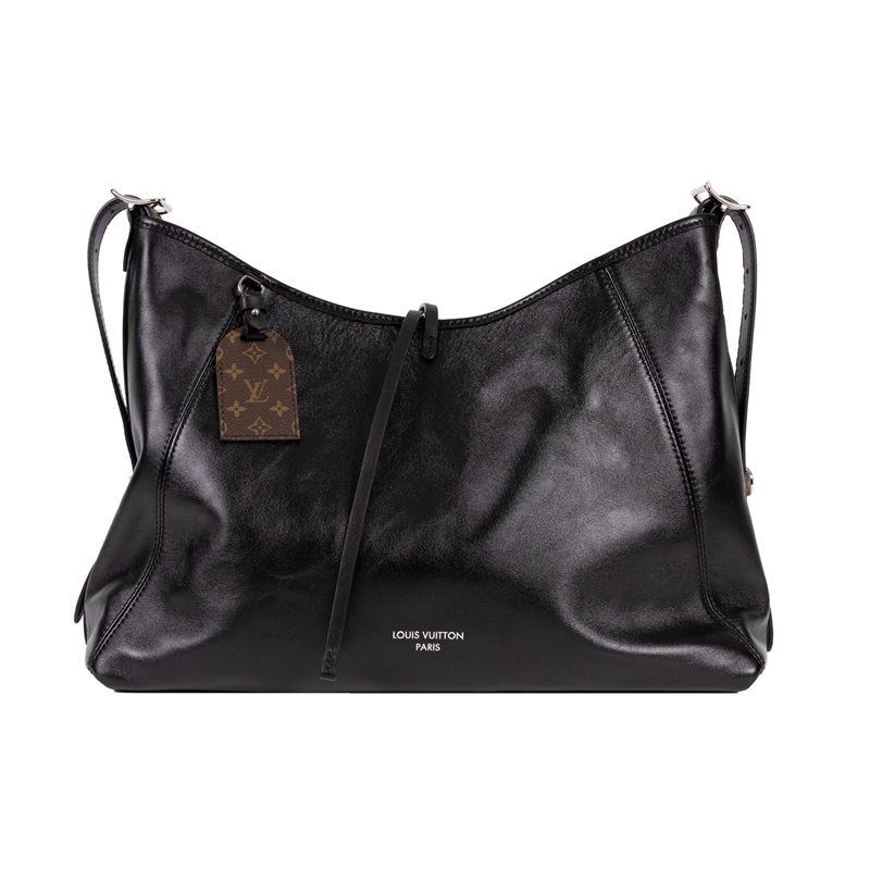 路易威登 LOUIS VUITTON CarryAll Vibe MM 手提 肩背包 黑色 M25143 晶片款  原廠盒子/防塵袋/內袋
