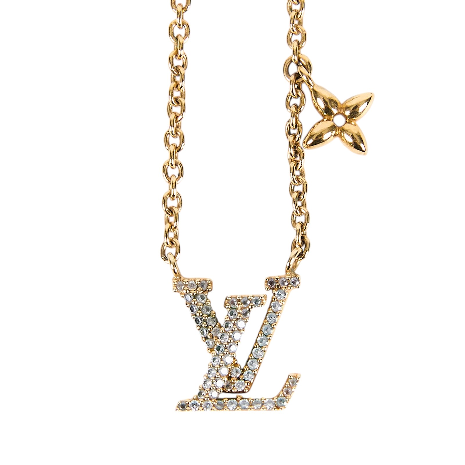 路易威登 LOUIS VUITTON LV Iconic 項鏈 金色 M00596 水鑽ICONIC項鍊 原廠盒子/防塵袋