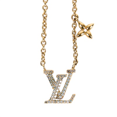 路易威登 LOUIS VUITTON LV Iconic 項鏈 金色 M00596 水鑽ICONIC項鍊 原廠盒子/防塵袋