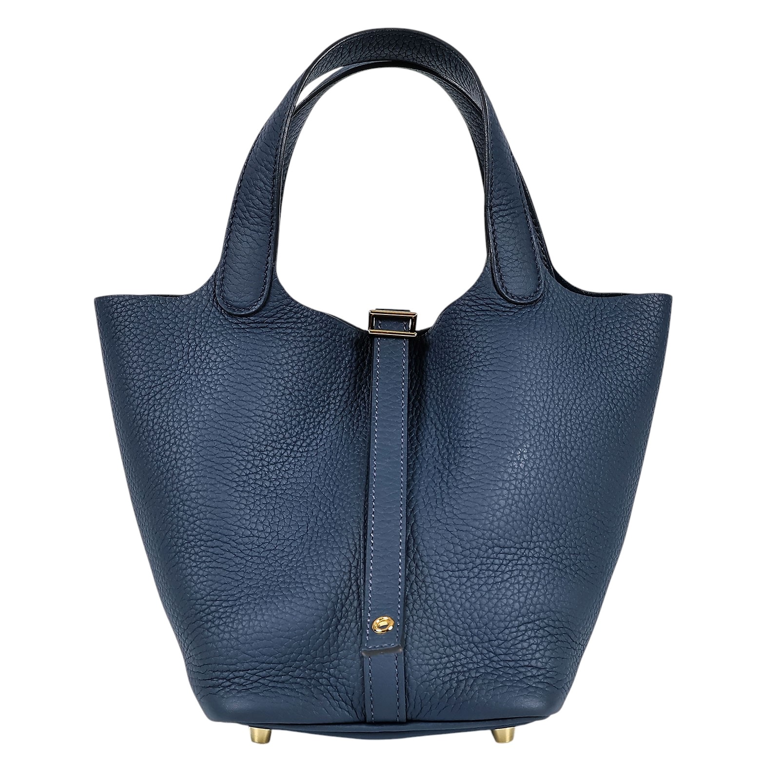 愛馬仕 Hermès Picotin Lock 18 菜籃子包 PT18 U刻 普魯士藍 PICOTIN18 原廠盒子/防塵袋/購買證明/鎖組