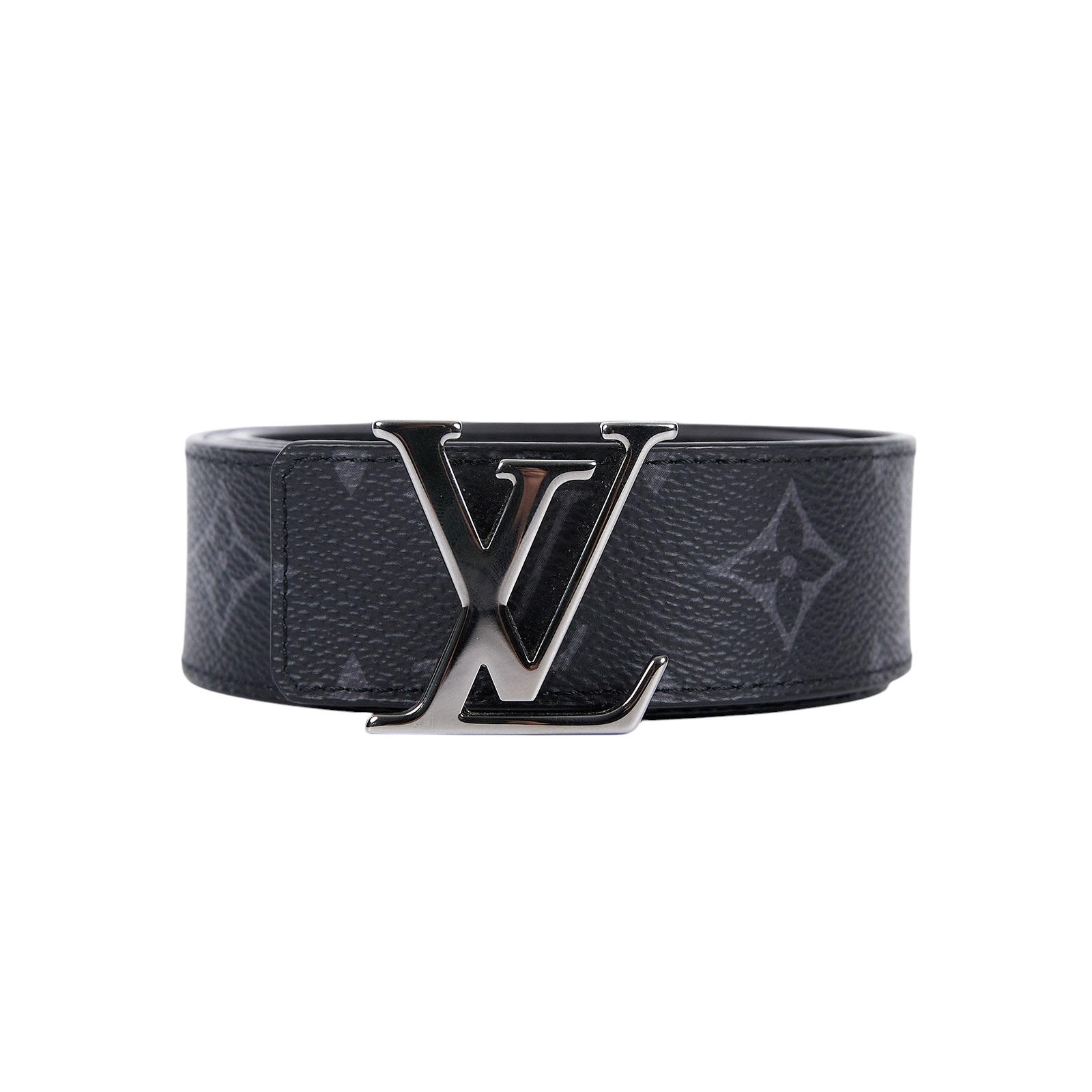 路易威登 LOUIS VUITTON LV Initiales 35毫米 皮帶 M0450V 黑原花銀LOGO腰帶 原廠盒子/防塵袋