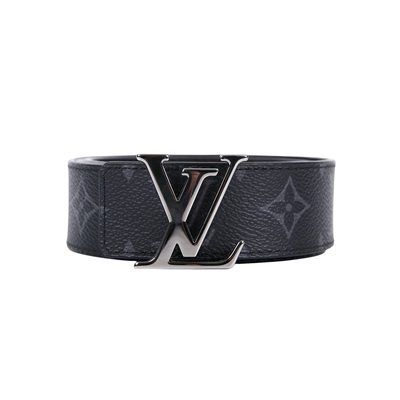 路易威登 LOUIS VUITTON LV Initiales 35毫米 皮帶 M0450V 黑原花銀LOGO腰帶 原廠盒子/防塵袋