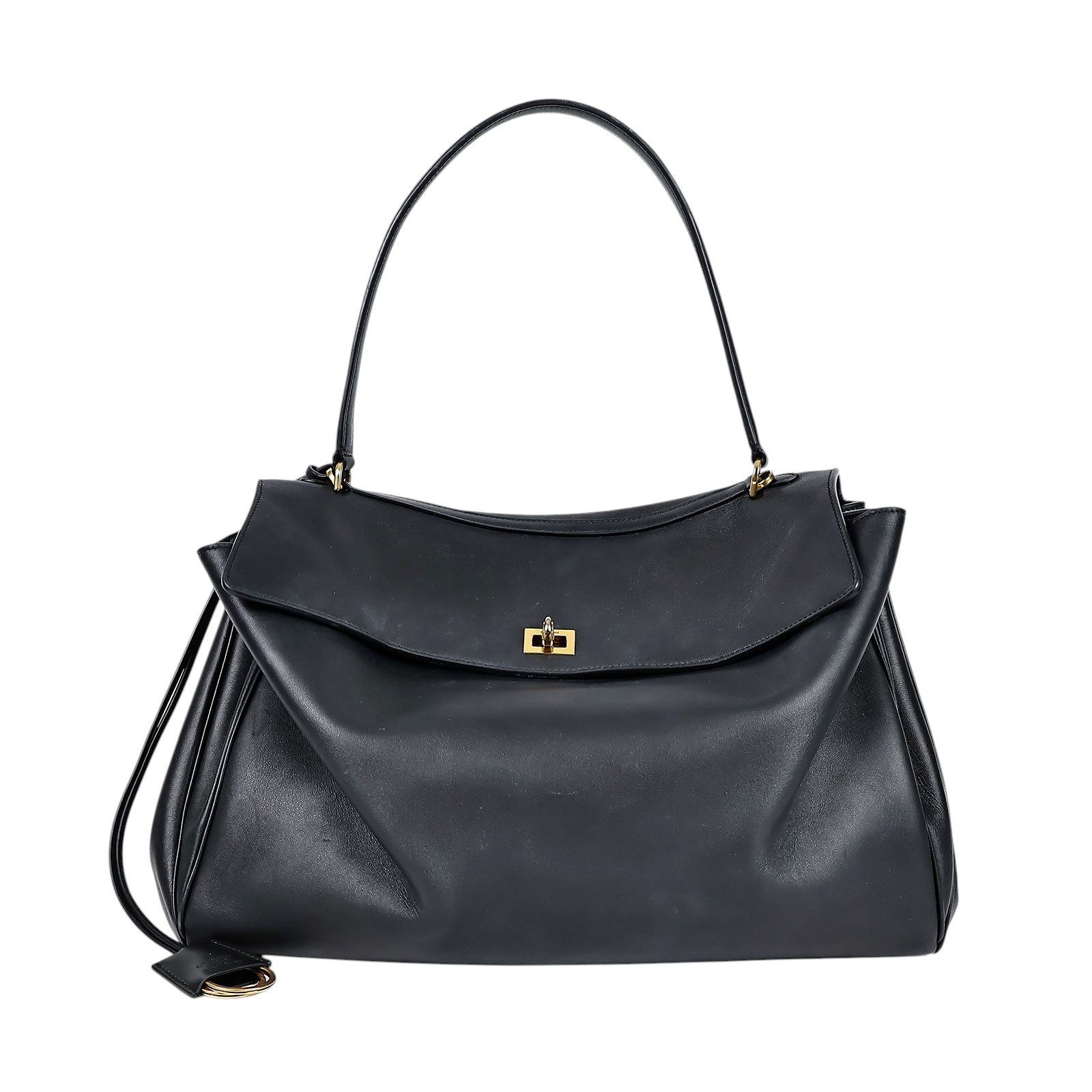 巴黎世家 BALENCIAGA Rodeo Large 手提包 7897442ABV5 黑金RODEO LARGE 背帶/購買證明