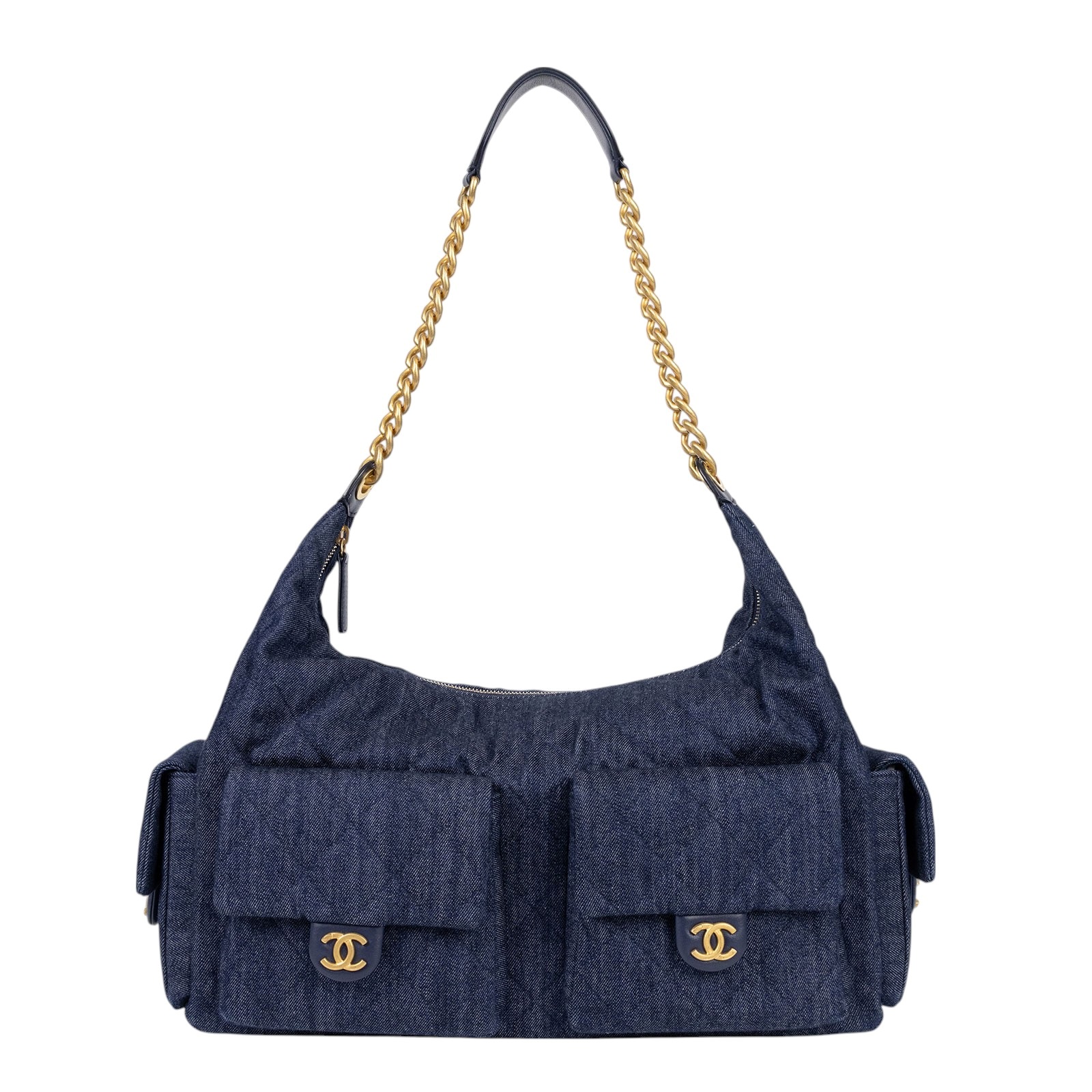 香奈兒 CHANEL 25 小型包 AS5296 晶片款 牛仔HOBO MAIX 原廠盒子/防塵袋/購買證明影本