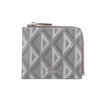 迪奧 CHRISTIAN DIOR 錢包 拉鍊 短夾 2ESBC299DCO 灰色零錢包 原廠盒子/防塵袋/購買證明