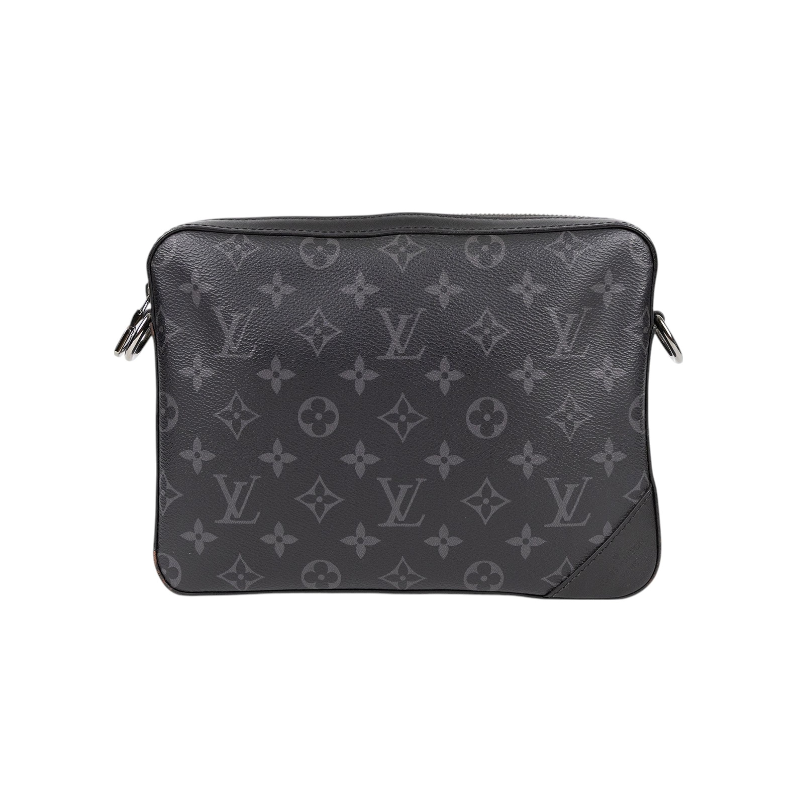 路易威登 LOUIS VUITTON Trio 郵差包 Eclipse帆布 黑色 灰色 M69443 黑Trio 郵差包 原廠盒子/防塵袋