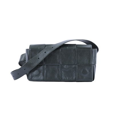 寶緹嘉 BOTTEGA VENETA Cassette 腰包  晶片款 墨綠CASSETTE腰包2X4 防塵袋