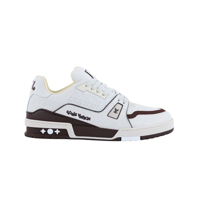 路易威登 LOUIS VUITTON LV Trainer 運動鞋 1ACR5K 咖白Trainer運動鞋 #8 原廠盒子/防塵袋