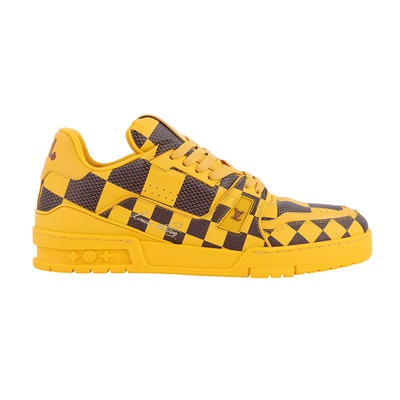 路易威登 LOUIS VUITTON LV Trainer 運動鞋 1ACN4J 黃棋盤格Trainer運動鞋 #8 原廠盒子/防塵袋