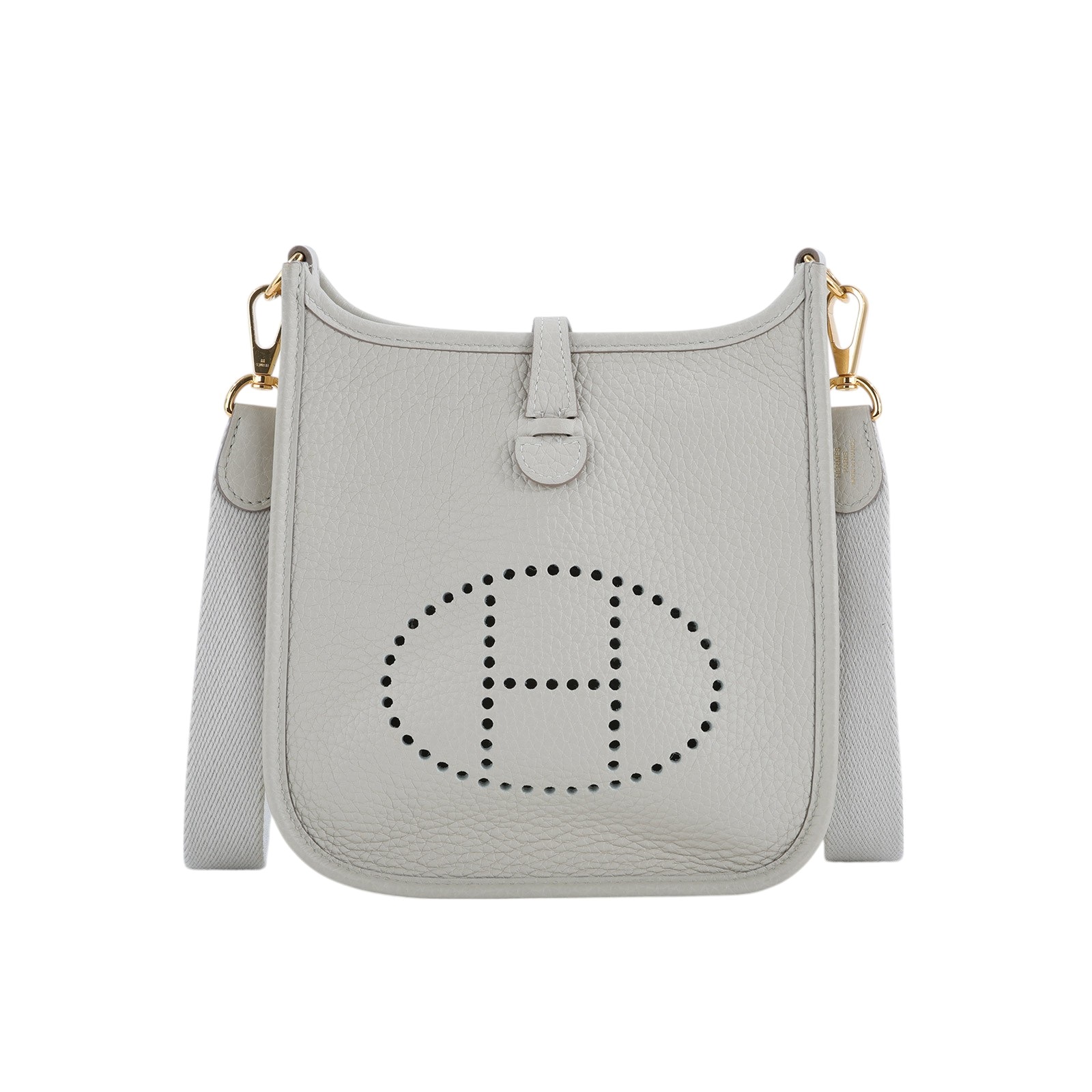 愛馬仕 Hermès Evelyne Bag Mini 伊芙琳包 Evelyne 16 EV16 Y刻 冰川白Mini Evelyne 背帶