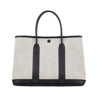 愛馬仕 Hermès Garden Party 花園派對包 30 GP30 Y刻 黑白帆布GARDEN PARTY 30 無附屬品